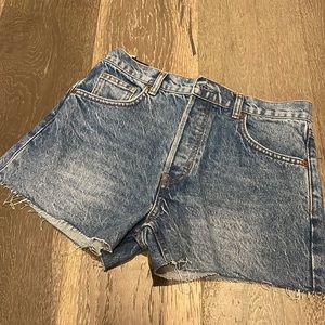 Reformation Charlie high rise denim short new without tags 27